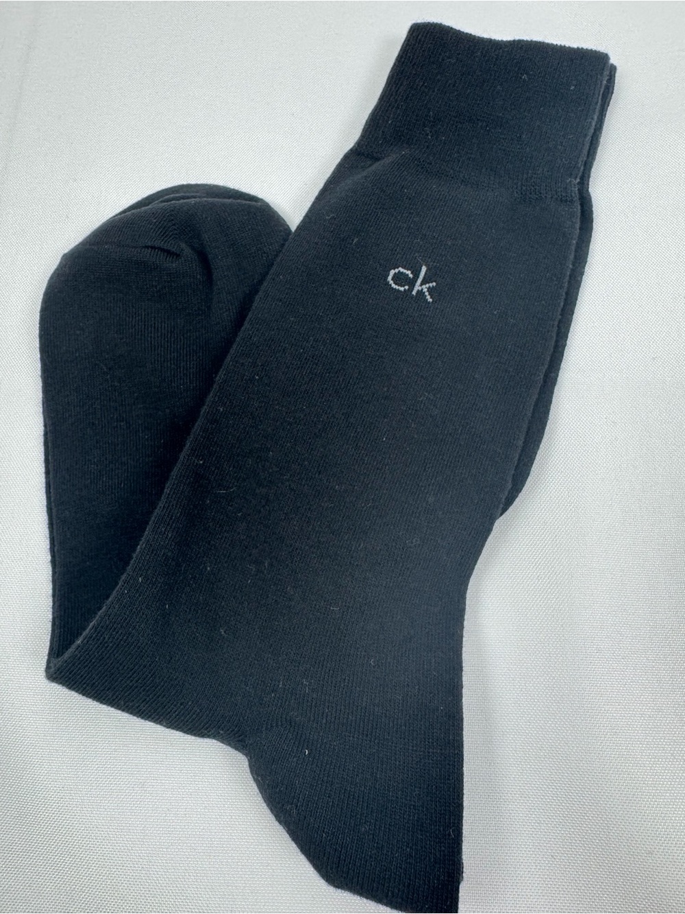Calvin Klein CK Men’s Socks Casual Dress Solid Black Grey Logo Size 10-13 NEW